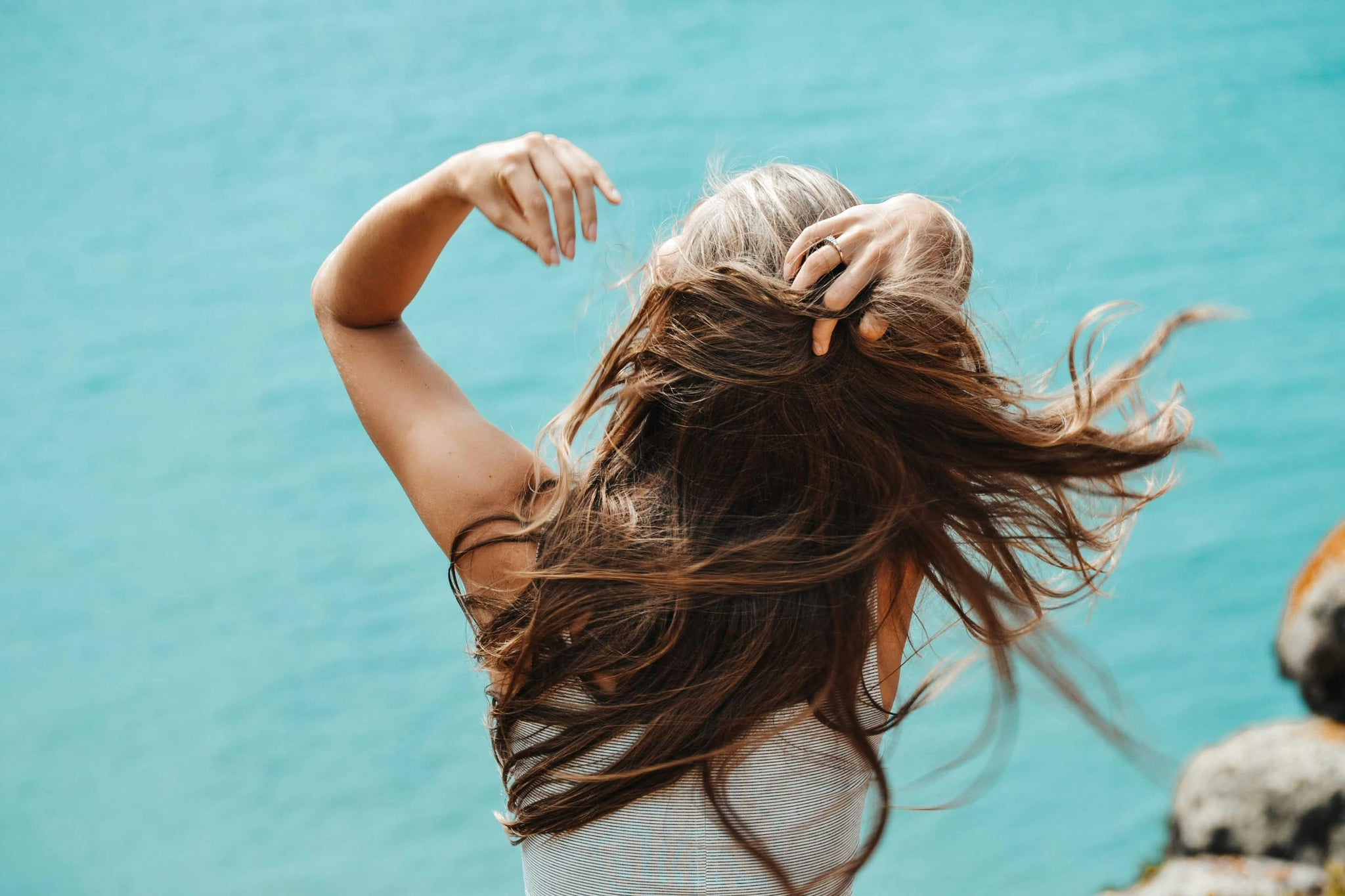 Woman with long, healthy hair