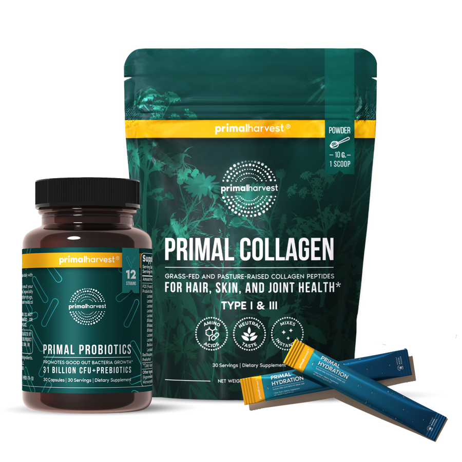 Probiotic, collagen, hydration stick bundle