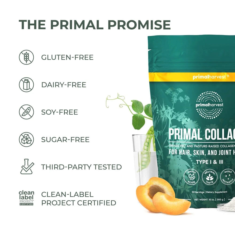Gluten free, dairy free, soy free, sugar free, third party tested