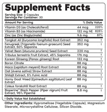Primal Total Male+ Supplement Facts thumbnail