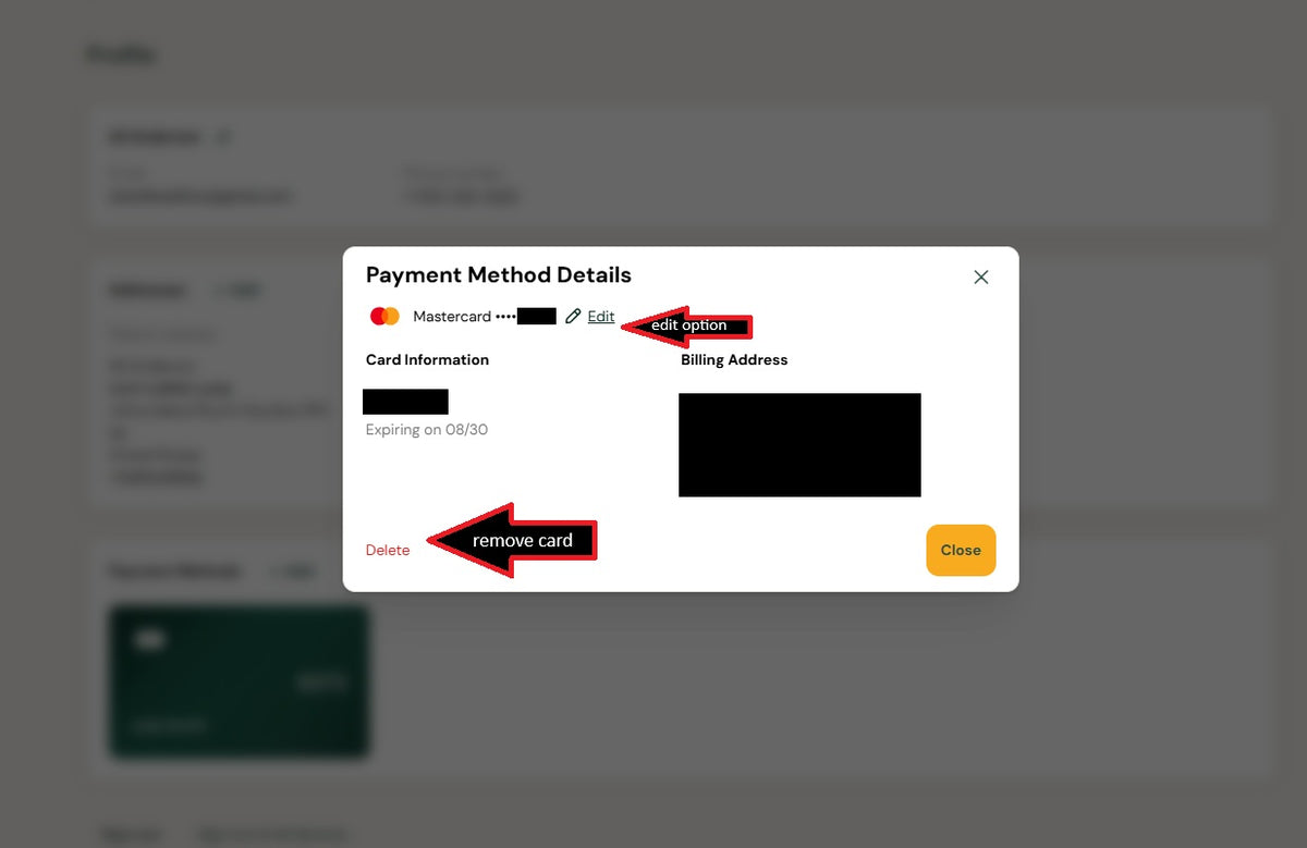 How do I update my payment information?
